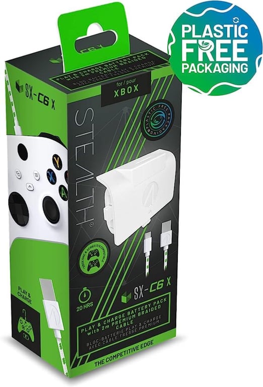 Stealth SX-C6 X Single Play & Change Battery Pack pour Xbox ? Blanc