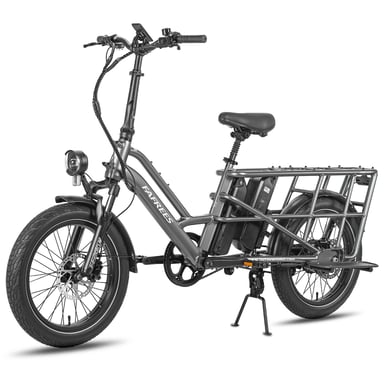 FAFREES FF20 CUV Bicicleta Eléctrica - Motor 250W Batería 48V24Ah 20 Pulgadas Neumáticos Frenos Disco Hidráulicos - Gris Metalizado