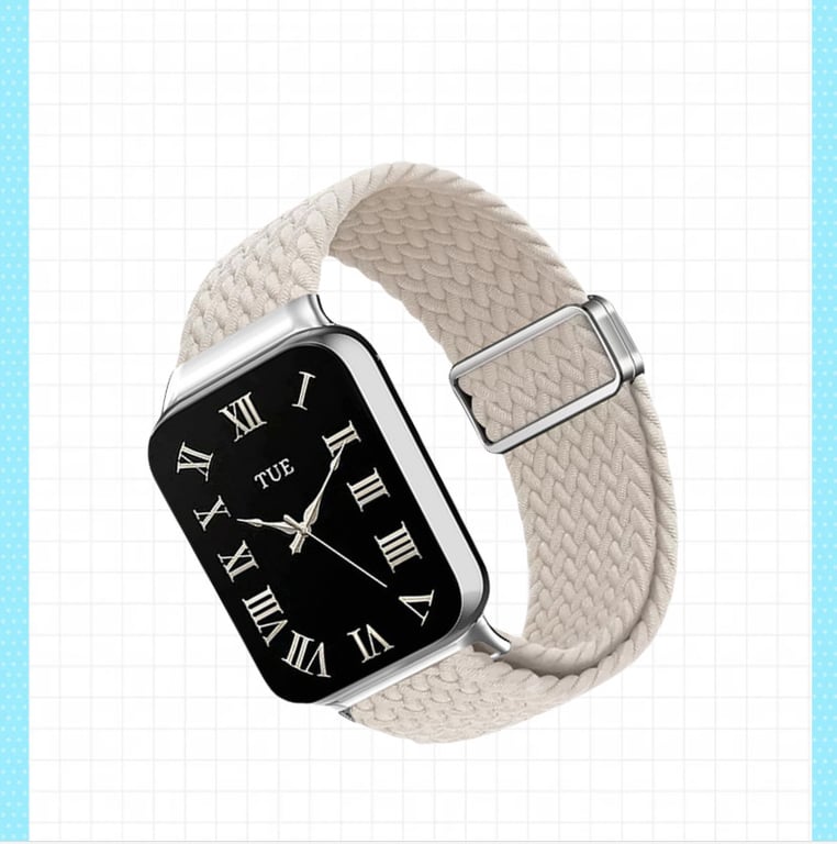 INF Xiaomi Smart Band = Bracelet Tressé En Nylon Édition Starlight Xiaomi 9 Pro Blanc - vue 4