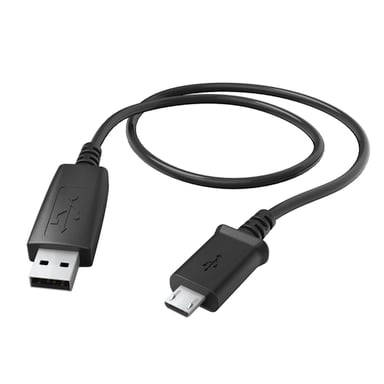 Câble de charge/données, micro-USB, 0,6 m, noir