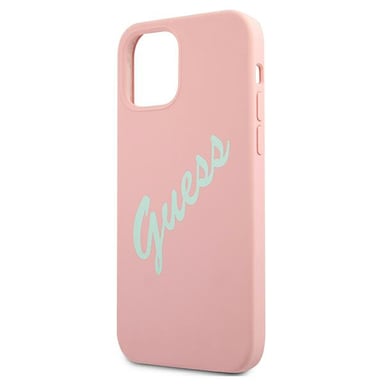 Guess Custodia rigida in silicone vintage per iPhone 12/12 Pro 6,1' Rosa