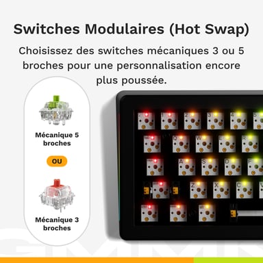 Glorious Gaming GMMK 3 65% Barebones teclado Juego USB No Negro