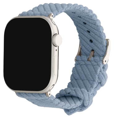imoshion Bracelet en velours côtelé pour Apple Watch | 44/45/46/49 mm - Bleu clair