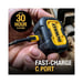 Écouteurs True Wireless DEWALT Pro-X1 Bluetooth 5.0 IPX6 Boîtier de charge robuste Noir et Jaune
