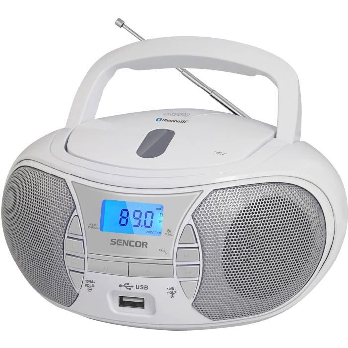 Lecteur Radio CD SENCOR SPT 2700 WH – Bluetooth 5.0, 3W, Tuner FM - vue 2