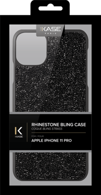 Custodia Bling Strass per Apple iPhone 11 Pro, nero notte