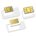 Adaptateur Carte SIM 3 Format Nano Micro avec Extracteur Blanc