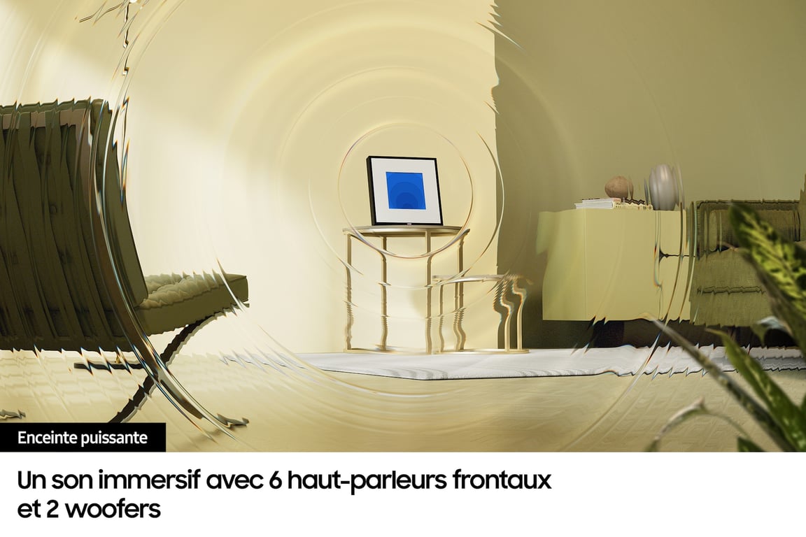 Enceinte Fixe Samsung Music Frame HW-LS60D – 120W, Dolby Atmos, Wi-Fi - vue 9