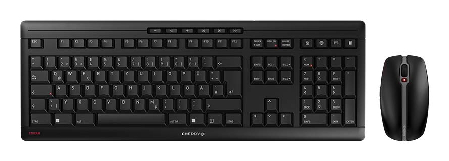 Cherry Clavier et souris sans fil - Stream Desktop - QWERTZ - 115 touches