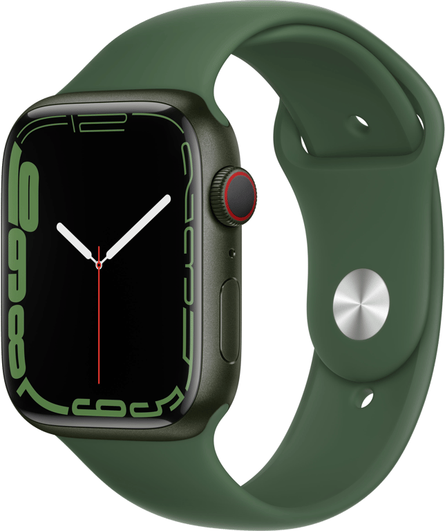 Watch Series 7 (GPS + Cellular) Boîtier en Aluminium Vert de 45 mm, Bracelet Sport
