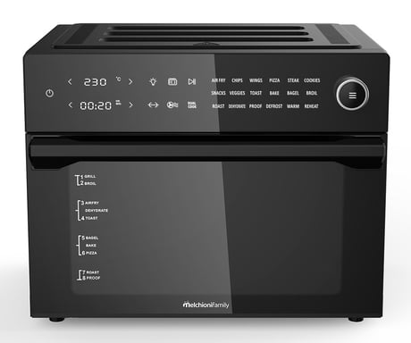 Friteuse Melchioni 118340032 Simple 30 L Indépendante 1800 W Friteuse à air chaud Noir