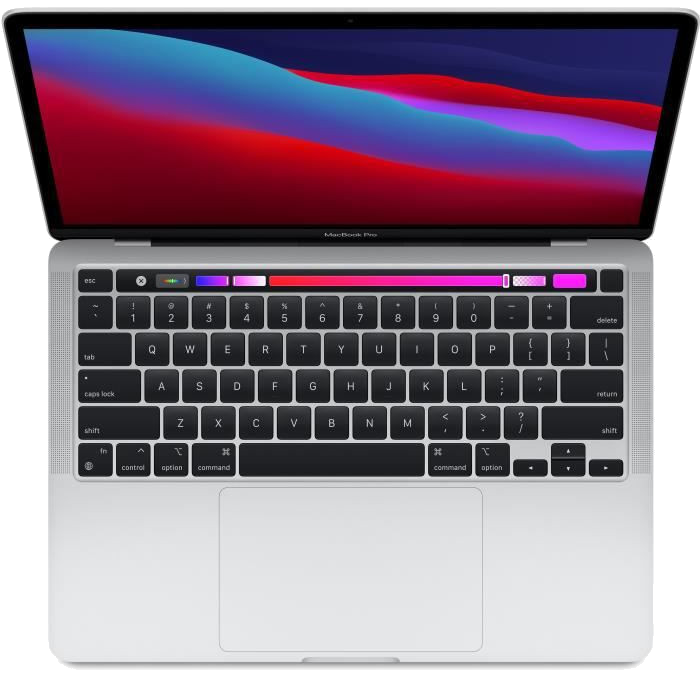 Apple - 13,3 MacBook Pro Touch Bar (2020) - Puce Apple M1 - RAM 8Go - Stockage 512Go - Argent - AZER
