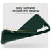 Funda de silicona Moozy Minimalist Series para Samsung S21, Samsung S21 5G, Midnight Green - Acabado mate fino y flexible en TPU