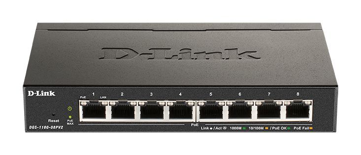 D Link DGS 1100 08PV2 commutateur réseau Géré L2L3 Gigabit Ethernet 101001000 Connexion Ethernet supportant 'alimentation via ce port PoE Neuf - vue 2