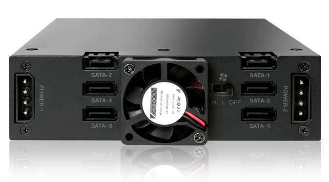 Icy Dock MB996SP-6SB unidad de disco multiple 0 TB Negro