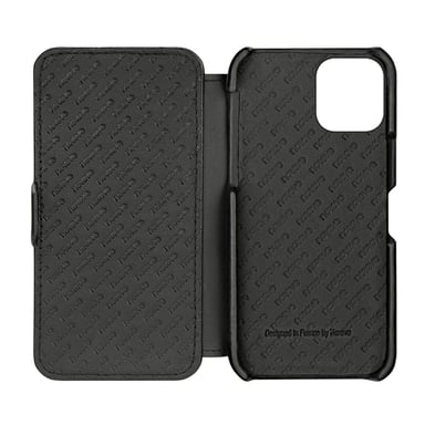 Funda de piel Apple iPhone 13 mini - Solapa horizontal - Negro - Piel lisa