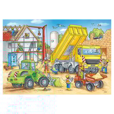 Juego de puzzles 2x24 piezas - Aventuras en la obra para niños