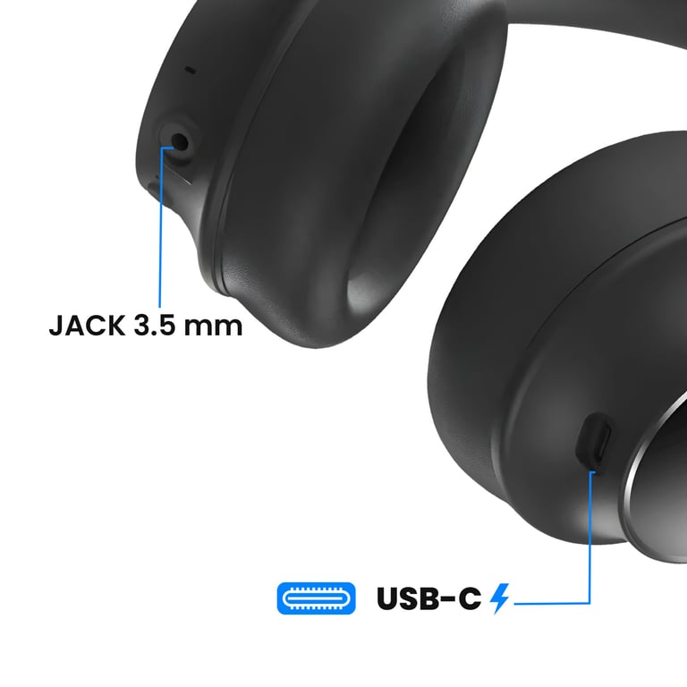 Akashi Casque Sans Fil à Reduction de Bruit ANC Bluetooth - vue 3