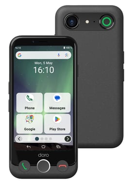 Doro Aurora A10 11,4 cm (4.5'') Doppia SIM Android 14 4G USB Type-C 4 GB 64 GB 3000 mAh Grafite