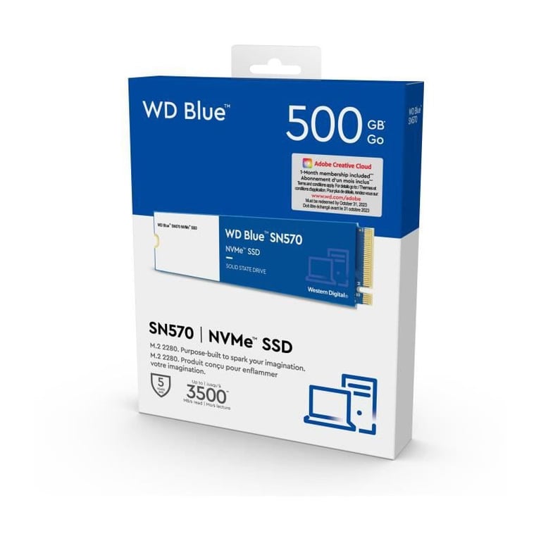 Western Digital WD Blue SN570 500 Go M.2 PCI Express 3.0 NVMe