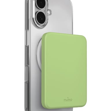 PURO Mini Power Mag Litio Polímero (LiPo) 4200 mAh Carga inalámbrica Limón verde