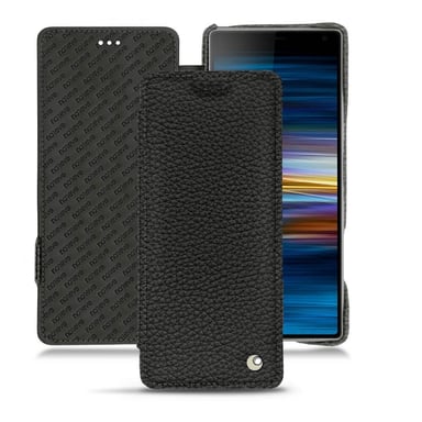 Housse cuir Sony Xperia 10 Plus -  - Noir - Cuir grainé