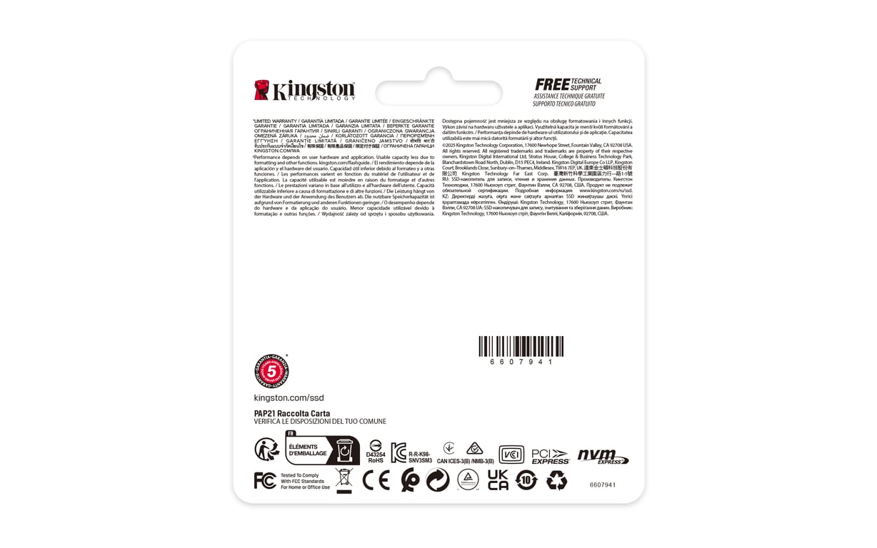 Kingston Technology 500G NV3 M.2 2230 NVMe SSD - Neuf