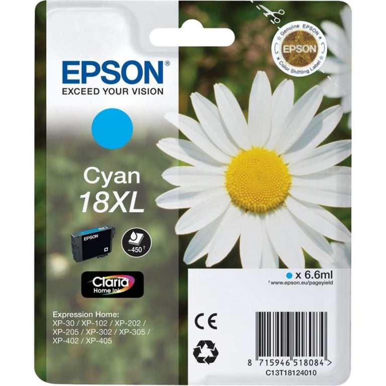 EPSON Cartouche dencre T1804 Jaune Pâquerette C13T18144012 - vue 4