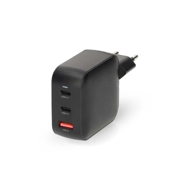 Chargeur mural NEDIS 100 W GaN PD3.0 3 sorties (2x USB-C, 1x USB-A) Noir