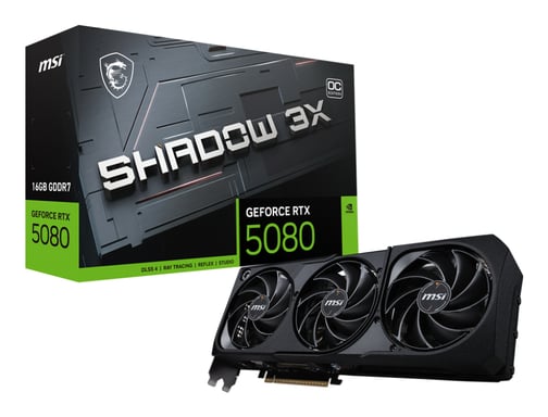 MSI GEFORCE RTX 5080 16G SHADOW 3X OC Scheda grafica NVIDIA 16GB GDDR7