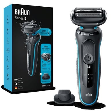 Braun Series 5 51-M1200s Trimmer Shaver Nero, Blu