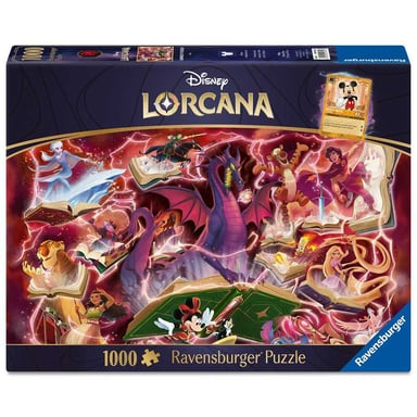 Puzzle 1000 pièces Lorcana Ravensburger Ruby Illustration fantasy personnages Disney Rouge/Rose/Violet