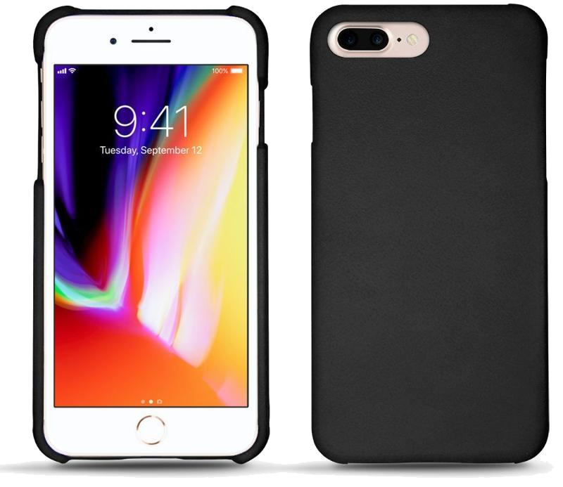 Coque cuir Apple iPhone 8 Plus - Coque arrièreNoir