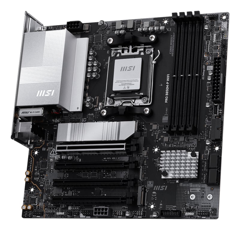 MSI PRO B850M-P WIFI AMD B850 Emplacement AM5 micro ATX - Neuf