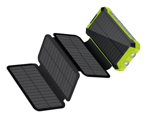 RealPower PB-20000 Solar 20000 mAh Cargador inalámbrico Negro, Verde