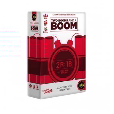 Juego de mesa Two Rooms and a Boom - Rojo: Manipulación y traición para hasta 30 jugadores