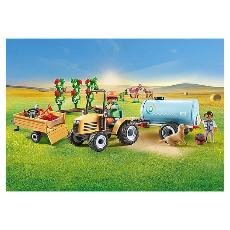 Jeux D'imitation Fermier Avec Tracteur Et Citerne Playmobil La Boite - vue 6