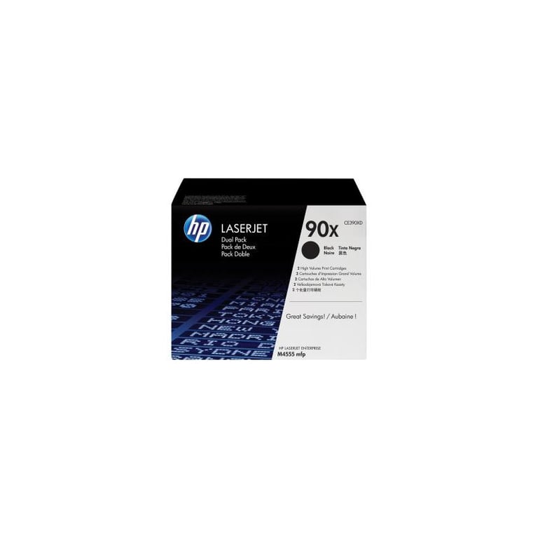 HP Pack de 2 à rendement élevé originale LaserJet cartouche de toner CE390XD pour LaserJet Enterprise 600 M602 600 M603 M4555 - vue 2