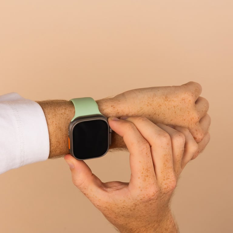 imoshion Bracelet en silicone? pour Apple Watch | 44/45/46/49 mm - Taille M/L - Pistachio - Neuf