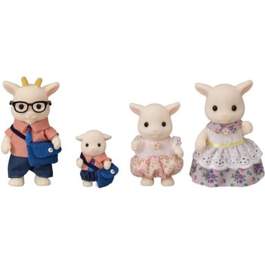 Figurines miniatures - La famille Chevre - 4 personnages articulés et habillés avec soin