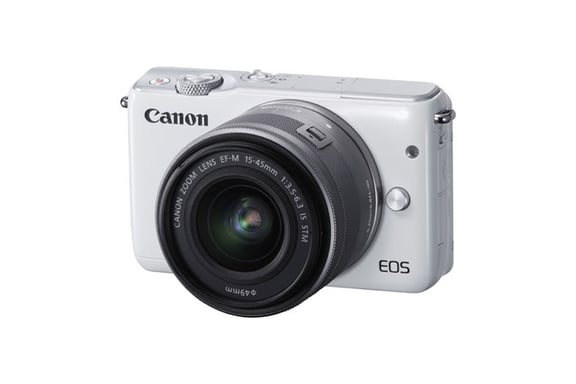 Canon EOS M10 + EF-M 15-45mm f/3.5-6.3 IS STM MILC 18 MP CMOS 5184 x 3456 pixels Blanc