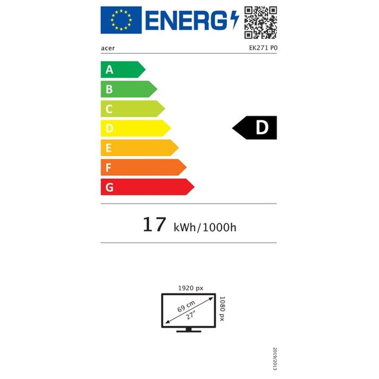 Ecran PC ACER 27 FHD 144Hz Dalle LED VA 4ms EK271P0 - vue 4
