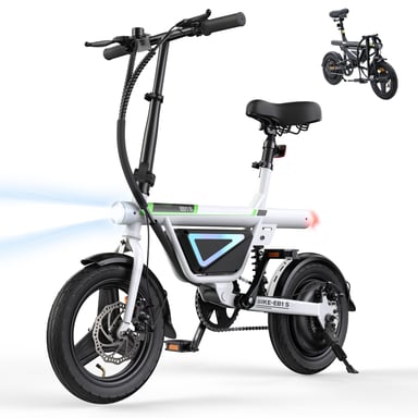 Vélo électrique pliable iScooter EB1S, batterie 36 V 12 Ah, avec application de contrôle