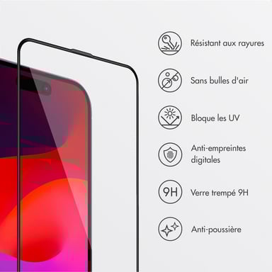 Accezz Protecteur d'écran en verre trempé + Applicateur pour Apple iPhone 17 Pro