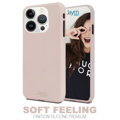 Funda de silicona Soft Feeling Pink Sand para Apple iPhone 14 Plus - Acabado de silicona - Tacto ultra suave