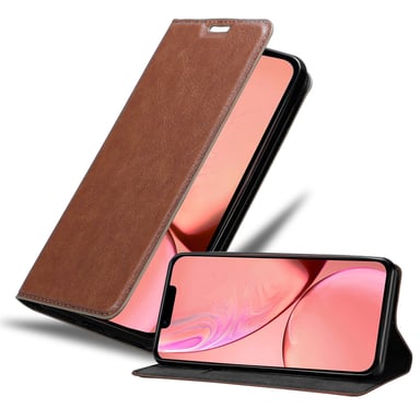 Coque pour Apple iPhone 13 PRO en MARRONE CAPPUCINO Housse de protection Étui avec fermeture magnétique, fonction de support et compartiment pour carte