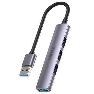 UNITEK H1208A hub de interfaz USB 3.2 Gen 1 (3.1 Gen 1) Type-A 5000 Mbit/s Gris