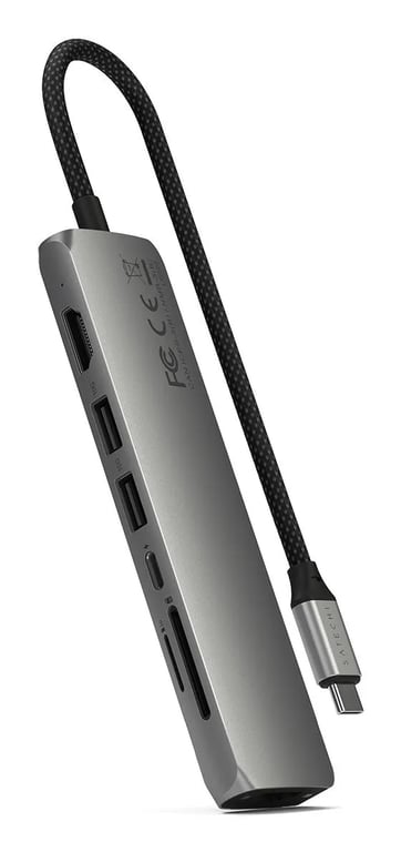 Satechi ST-P7SM hub & concentrateur USB Type-C 10000 Mbit/s Gris - Neuf