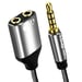 Adaptateur Audio Jack 3.5mm vers Double Jack 3.5mm Femelle Casque + Micro LinQ