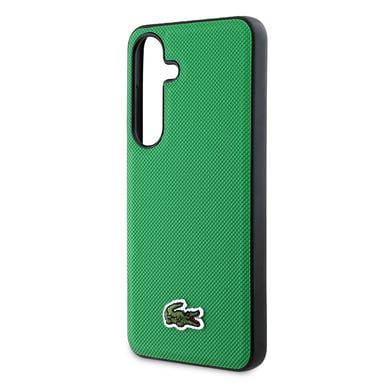 Étui Lacoste Iconic Petit Pique Woven Logo MagSafe pour Samsung Galaxy S25 vert